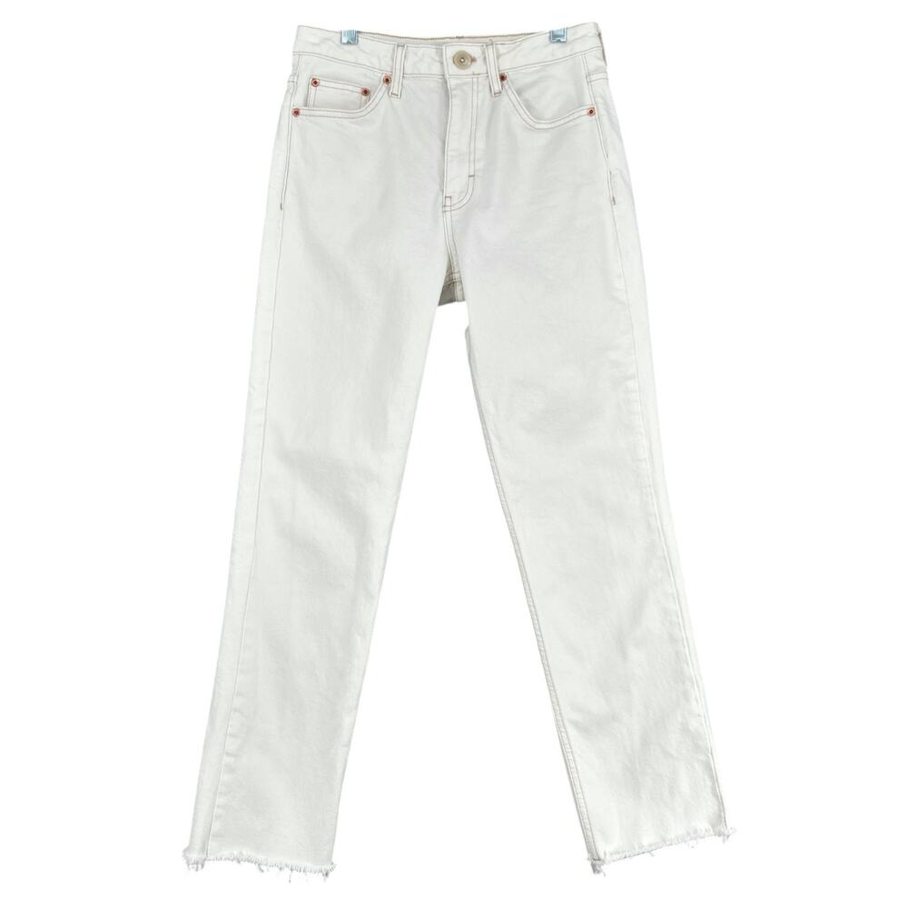 Topshop White‎ Straight Leg Jeans
